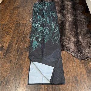 Black and Green shower curtain